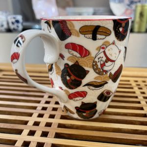 Mug Lucky cat sushi porcelaine japonaise kawaii - 340ml