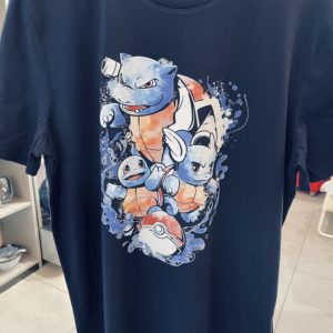 Tee-shirt Carapuce evolution - Pokemon - 100 coton Bio - Navy