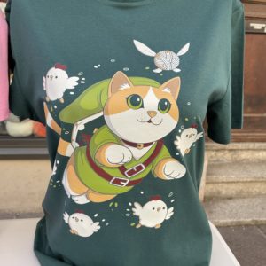 Tee-shirt Link chat - 100 coton Bio - Couleur vert