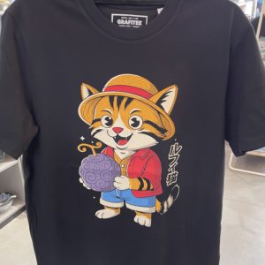 Tee-shirt Luffy chat - Coton 100% bio