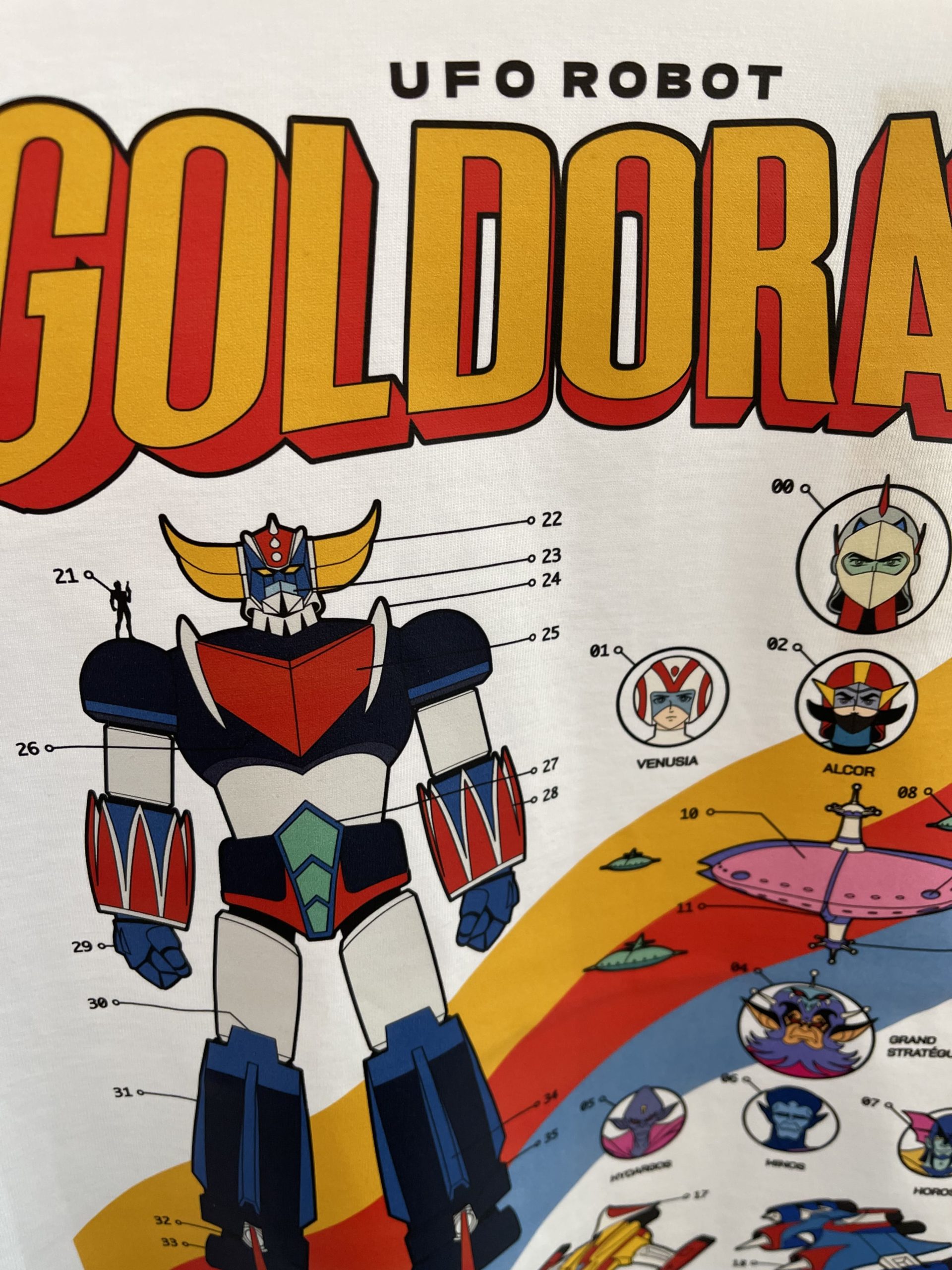 Tee-shirt Goldorak Ufo Robot 100 % coton Bio
