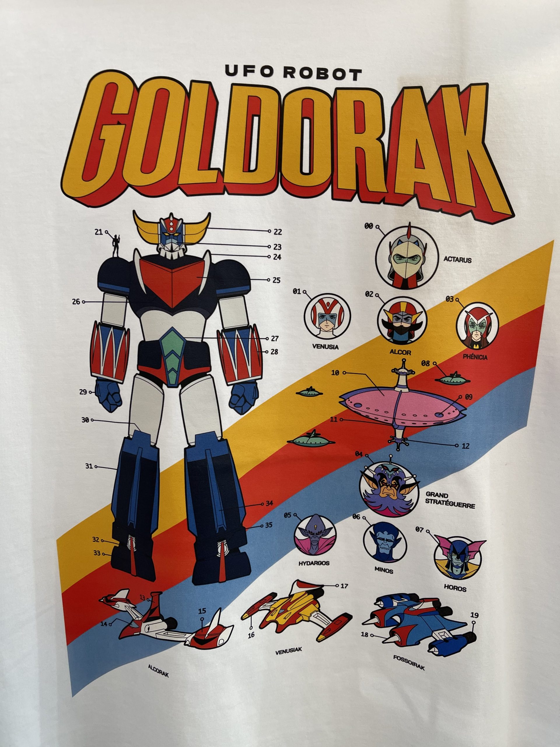 Tee-shirt Goldorak Ufo Robot 100 % coton Bio