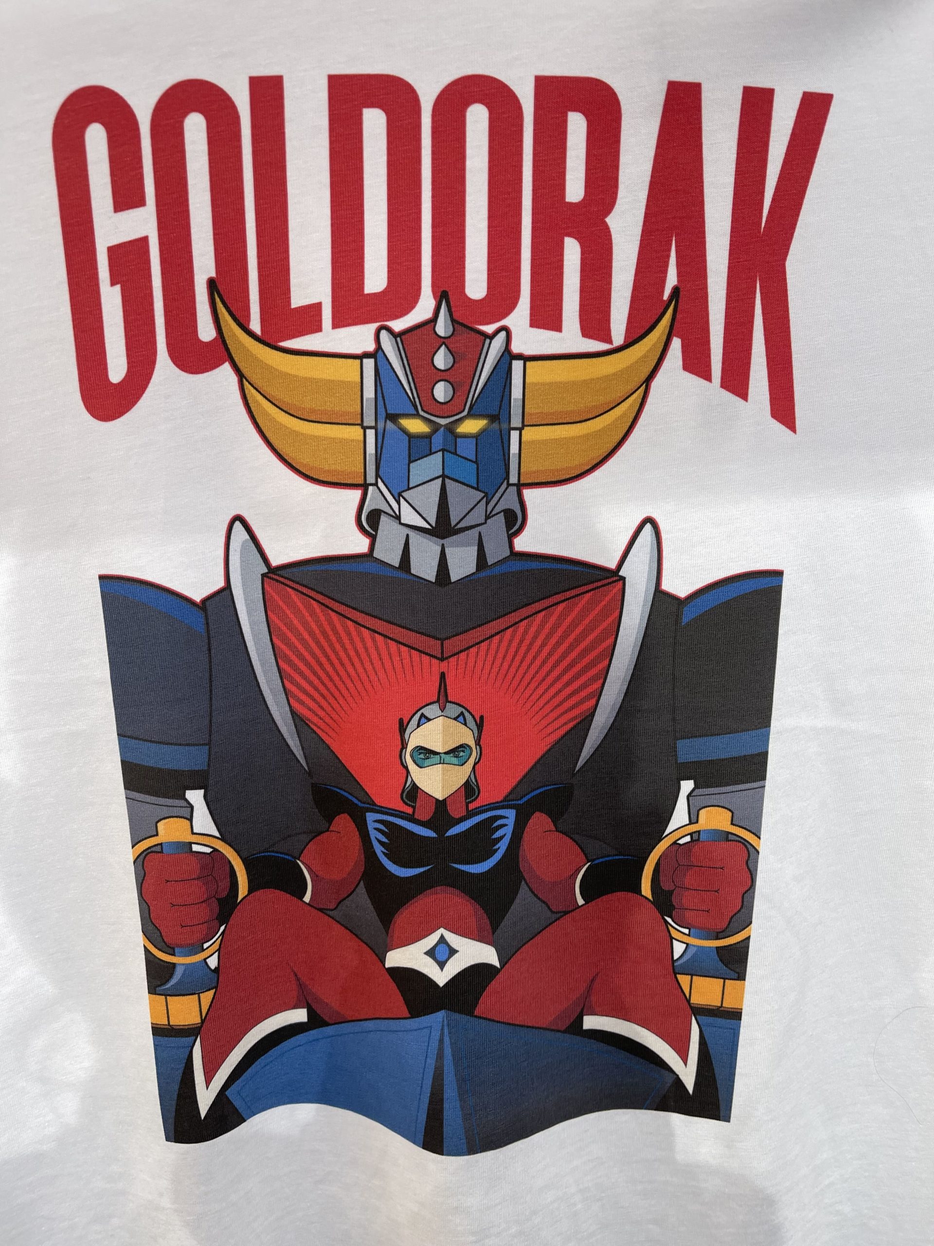 Tee-shirt Goldorak et Actarus rétro - Coton 100 bio Blanc