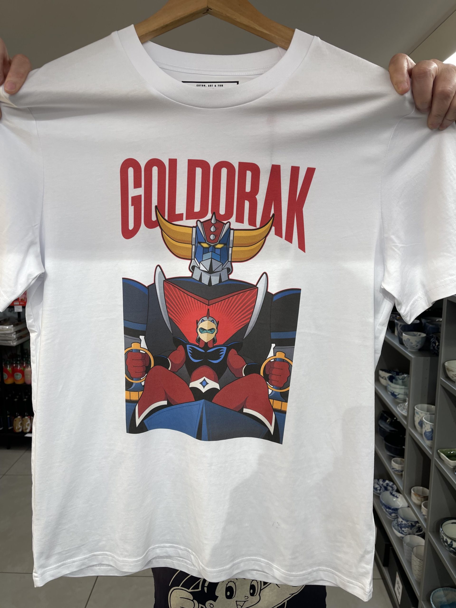 Tee-shirt Goldorak et Actarus rétro - Coton 100 bio Blanc
