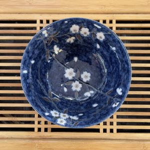 Bol à udon 950ml sakura bleu céramique japonaise