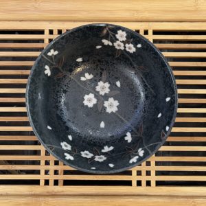 Bol à udon 950ml sakura vert-noir céramique japonaise