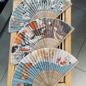 Eventail motif Ukiyoe japonais 2
