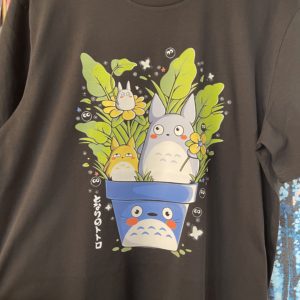 Teeshirt Totoro pot 100% coton Bio Noir